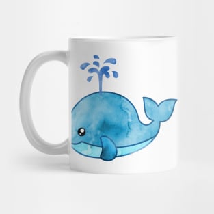 Watercolor Blue Whale Mug